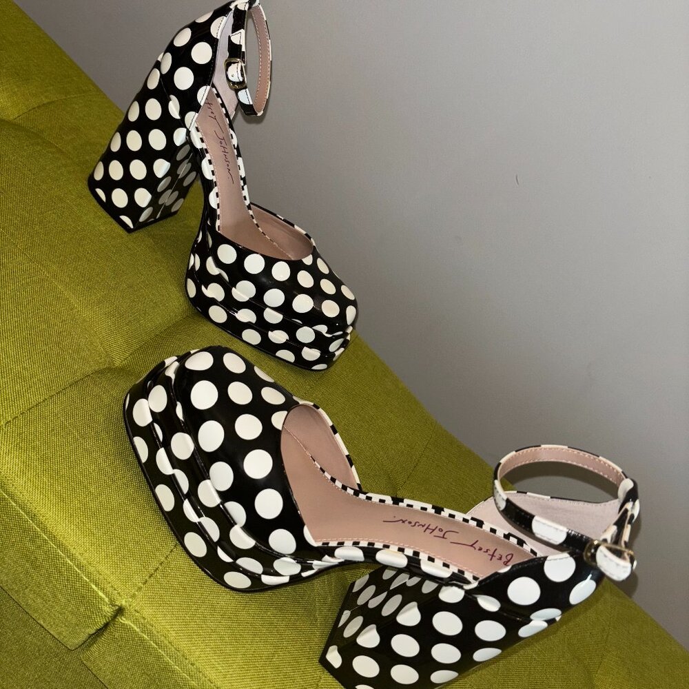 Polka Dot Chunky Heel